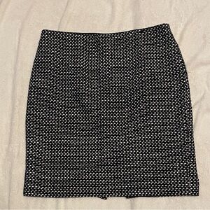 Ann Taylor Black and White Pencil Skirt